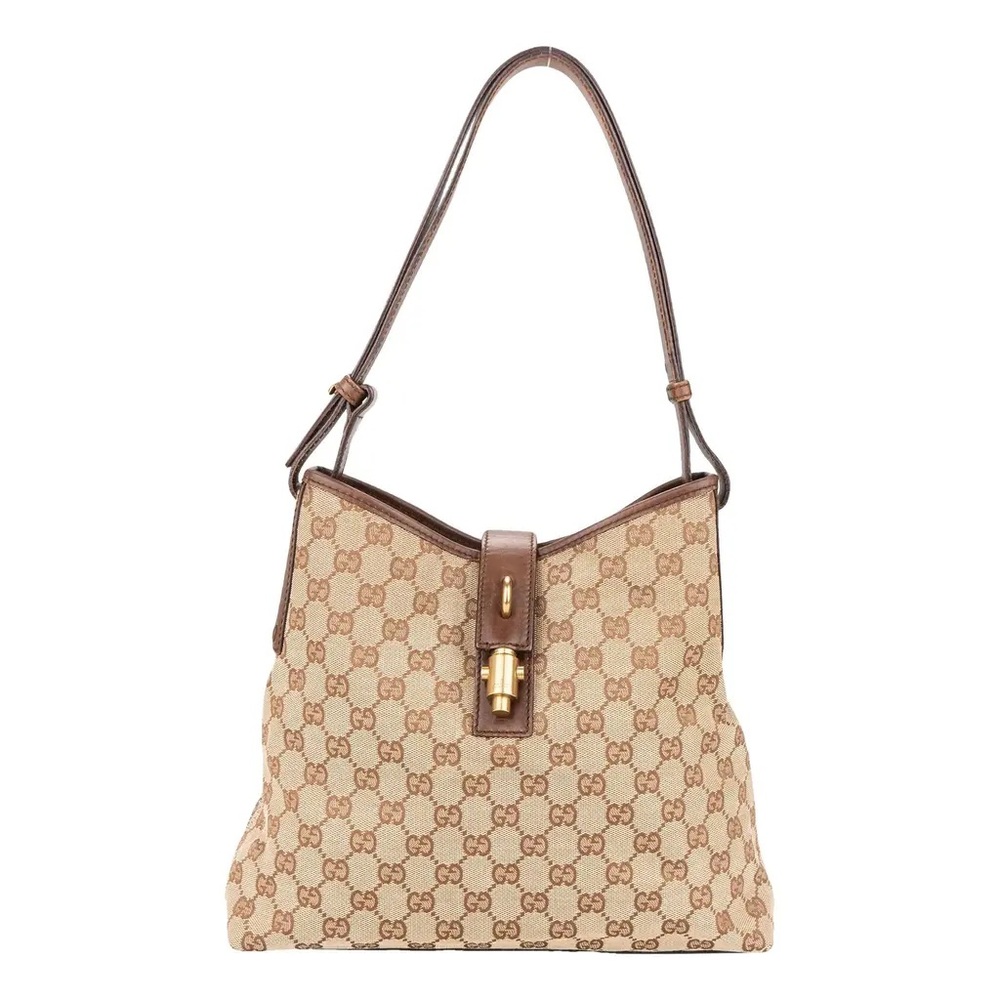 GUCCI GG Canvas Jackie Shoulder Bag Brown